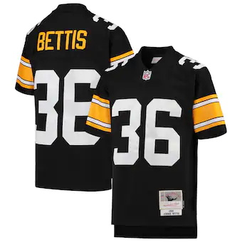 youth mitchell and ness jerome bettis black pittsburgh stee